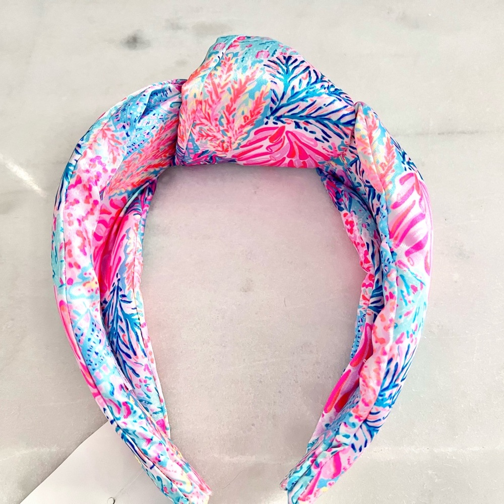 Lilly Pulitzer Pink and Blue Resort Hairband - Picture 4 of 5
